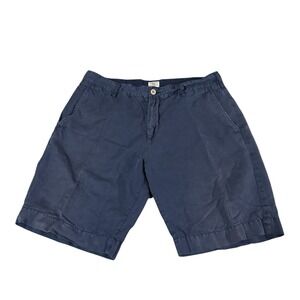 Faherty Linen Cotton Blend Shorts Navy‎ Blue Men's Size 32" Waist 9" Inseam